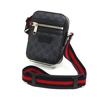 グッチ(Gucci)のGUCCI グッチ GG ブラック メッセンジャー バッグ ショルダーバッグ クロスボディ 598103 シルバー金具 未使用品(ショルダーバッグ)