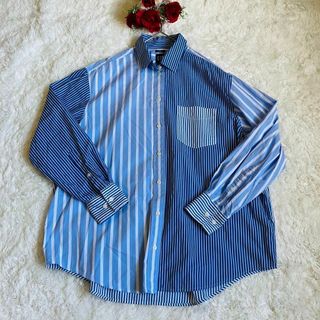 ギャップ(GAP)のGAP ギャップ　長袖シャツ　ストライプ　クレイジー　総柄　BIG shirt(シャツ/ブラウス(長袖/七分))