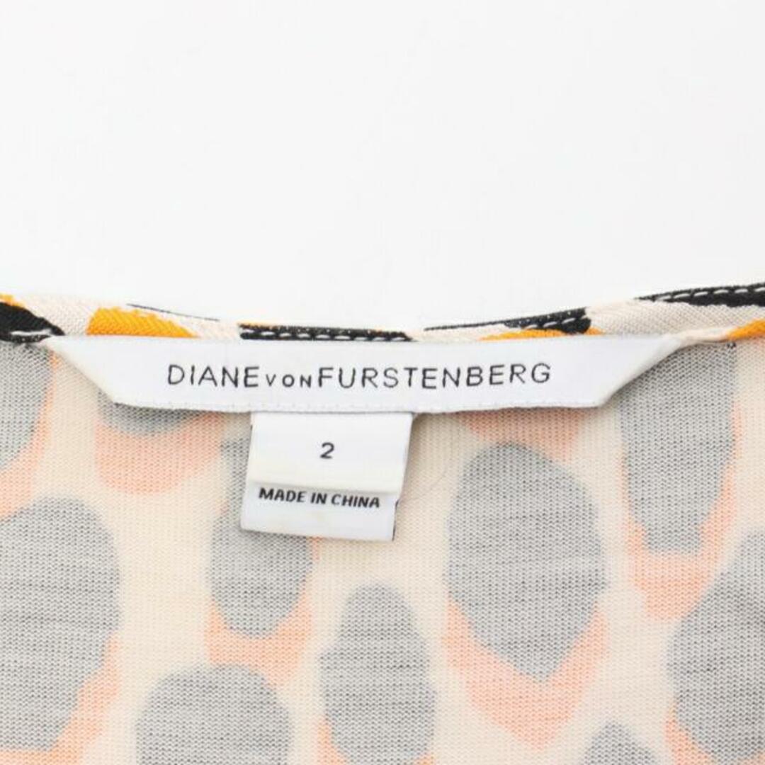 DIANE von FURSTENBERG(ダイアンフォンファステンバーグ)のNATALIE ワンピース レオパード シルク ホワイト オレンジ ブラック レディースのワンピース(その他)の商品写真