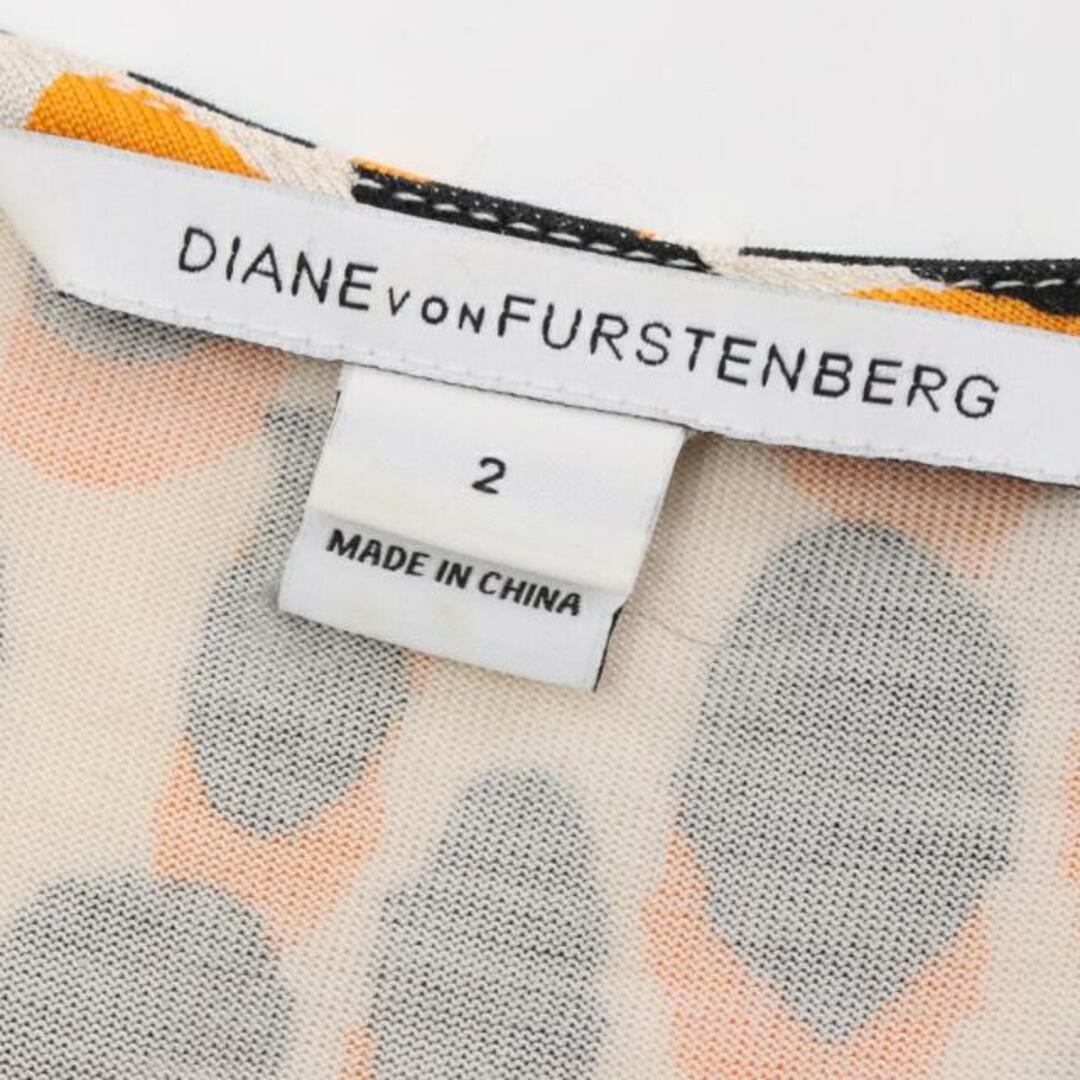 DIANE von FURSTENBERG(ダイアンフォンファステンバーグ)のNATALIE ワンピース レオパード シルク ホワイト オレンジ ブラック レディースのワンピース(その他)の商品写真