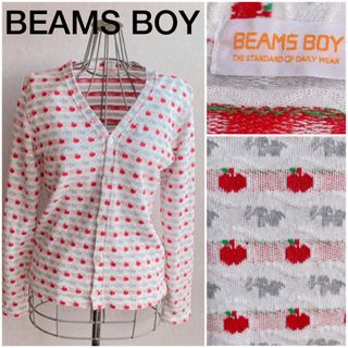 ビームスボーイ(BEAMS BOY)のBEAMS BOY/りんごと犬のカーディガン(カーディガン)