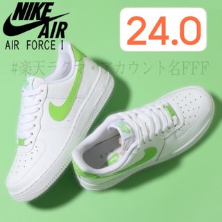 NIKE - 【新品24cm】NIKE W エアフォース1'07 ホワイト/グリーンの