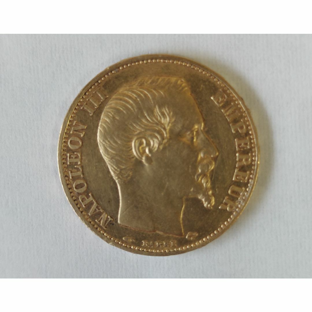 フランス　ナポレオン3世　20フラン金貨 K21.6