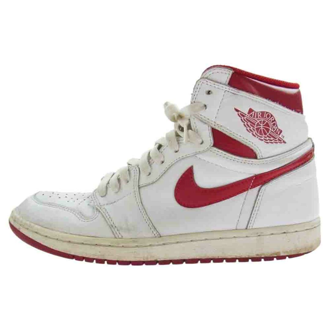 NIKE AIR JORDAN ナイキ ジョーダン スニーカー 555088-103 1 RETRO HIGH OG AJ1 エアジョーダン レトロ ハイカット スニーカー ホワイト系 レッド系 28cm【中古】 メンズの靴/シューズ(スニーカー)の商品写真