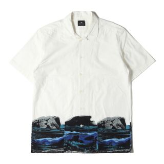 ポールスミス(Paul Smith)のPaul Smith ポールスミス シャツ サイズ:M 風景画 グラフィック オープンカラー 半袖 シャツ HAROLDS LANDSCAPE PRINT SHORT SLEEVES SHIRT 19SS 開襟 インクジェットプリント PS ホワイト マルチカラー 日本製 トップス カジュアルシャツ  【メンズ】【中古】(シャツ)