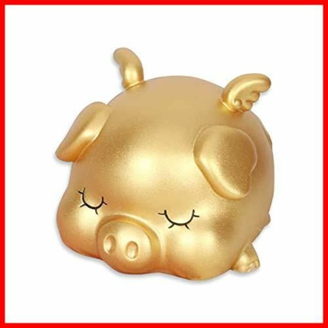 【色:ゴールド】Felimoa 金のブタ貯金箱 ゴールドの豚貯金箱 風水招福金運