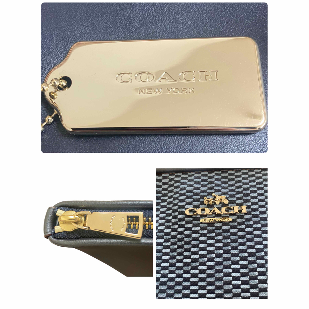 COACH(コーチ)の✨未使用級✨COACH コーチ トートバッグ ネイビー キャンバス レザー レディースのバッグ(トートバッグ)の商品写真