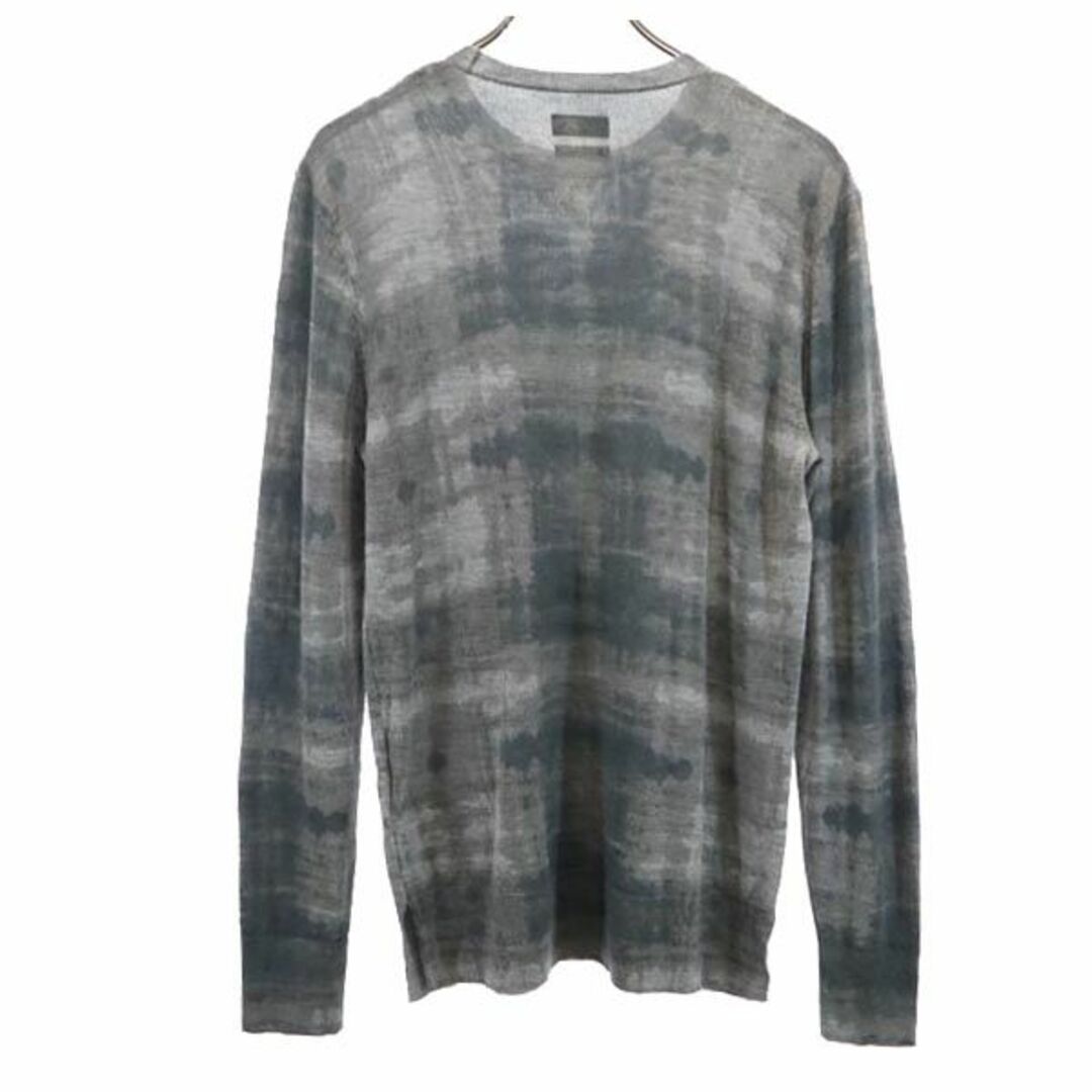 オールセインツ ウール100% 総柄 ニット XS グレー系 ALLSAINTS 長袖 セーター メンズ 【中古】 【230816】 All SAINTS オールセインツ セーター XL グレー
