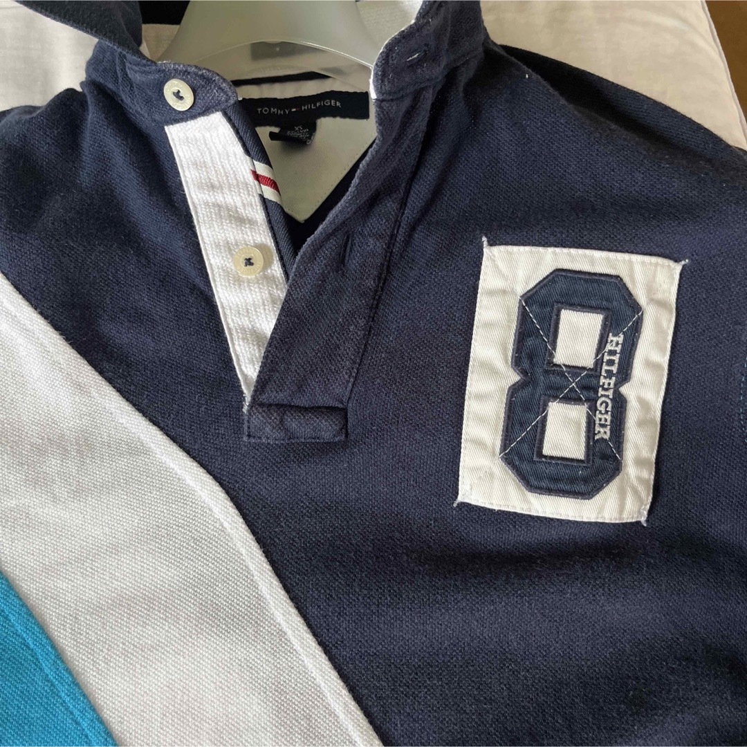 TOMMY HILFIGER(トミーヒルフィガー)のトミーヒルフィガー バイカラー 切替 ロゴ 半袖 ポロシャツ メンズのトップス(ポロシャツ)の商品写真