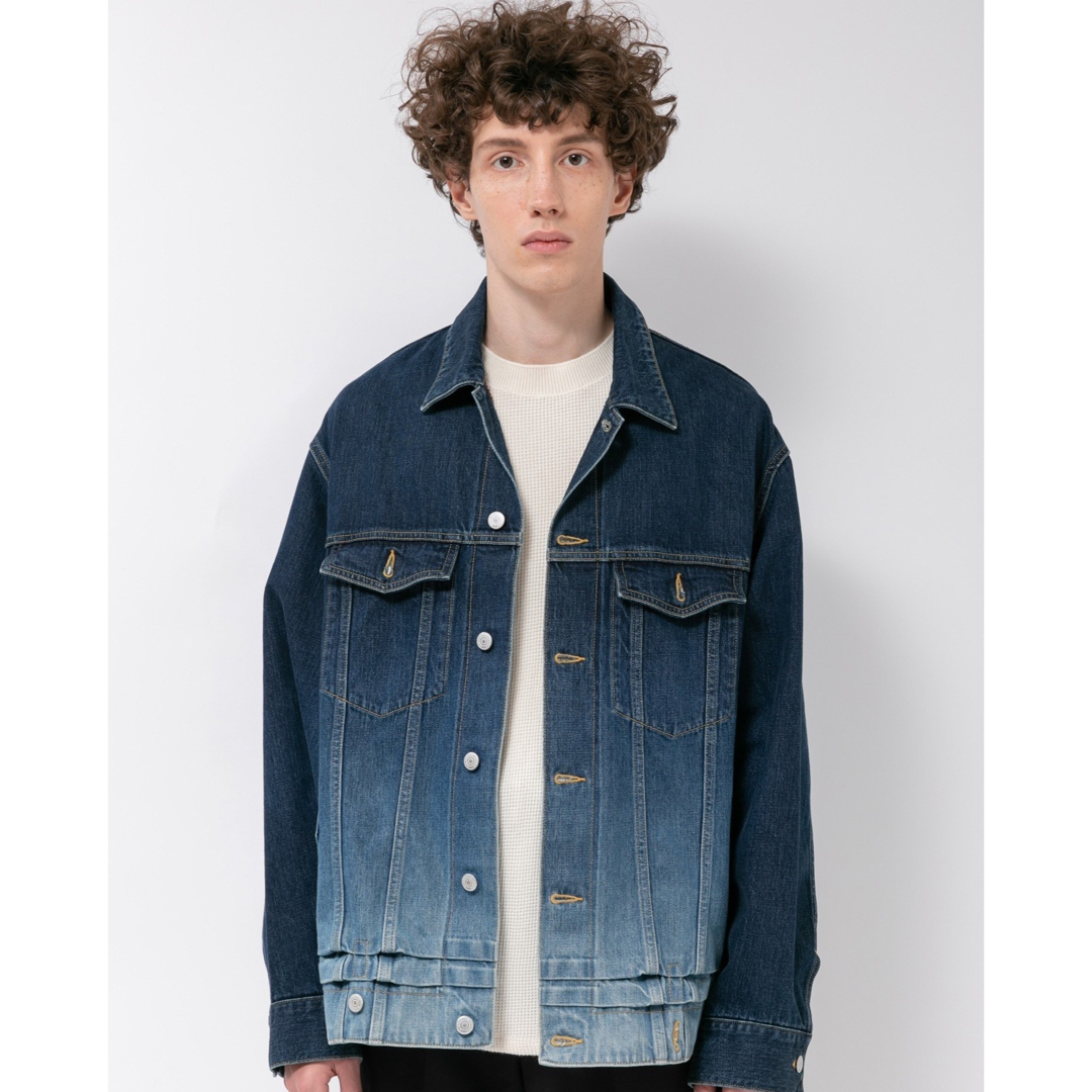 double-end selvedge bleach denim blouson