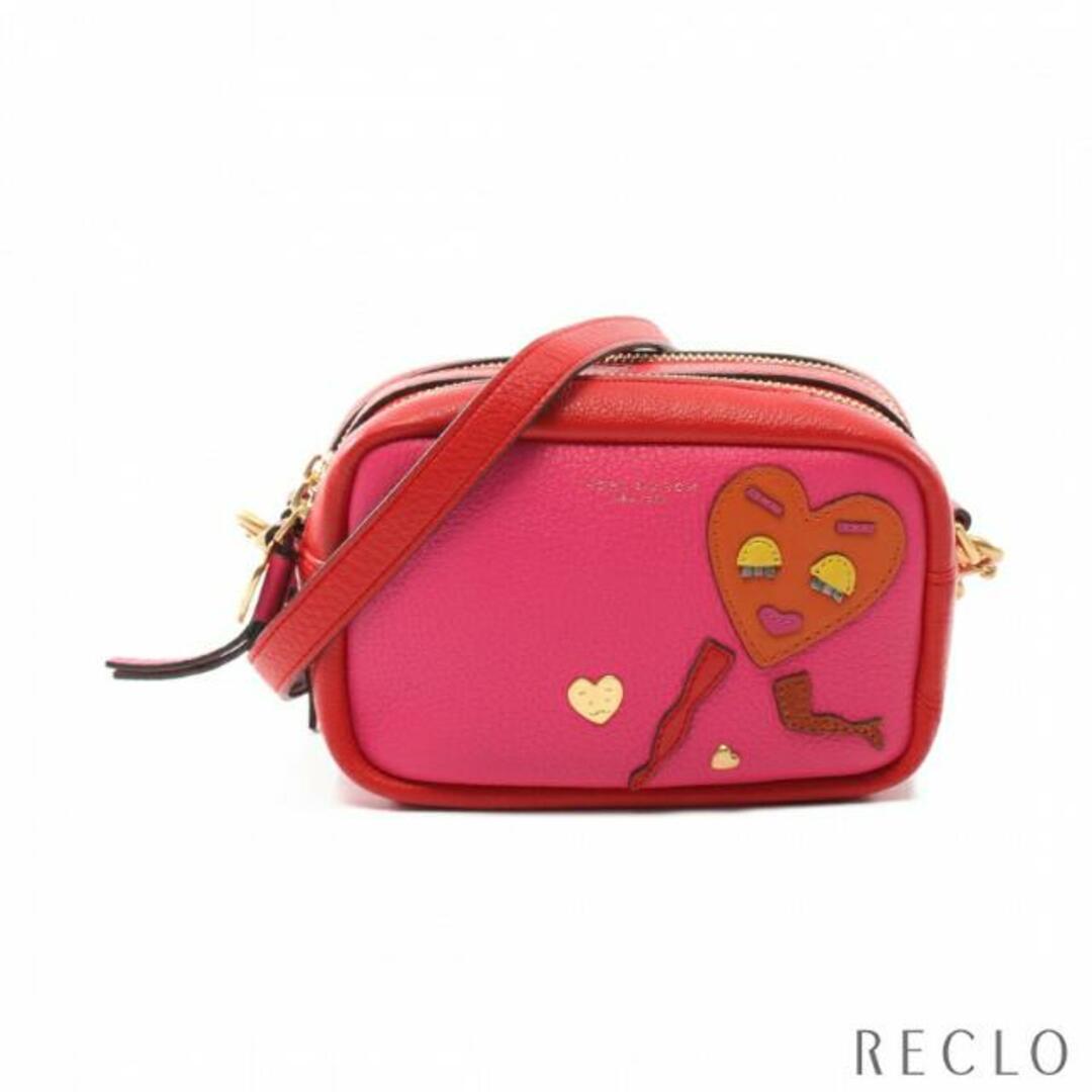 perry patchwork hearts mini bag ショルダーバッグ レザー スエード レッド ピンクパープル マルチカラー ハート