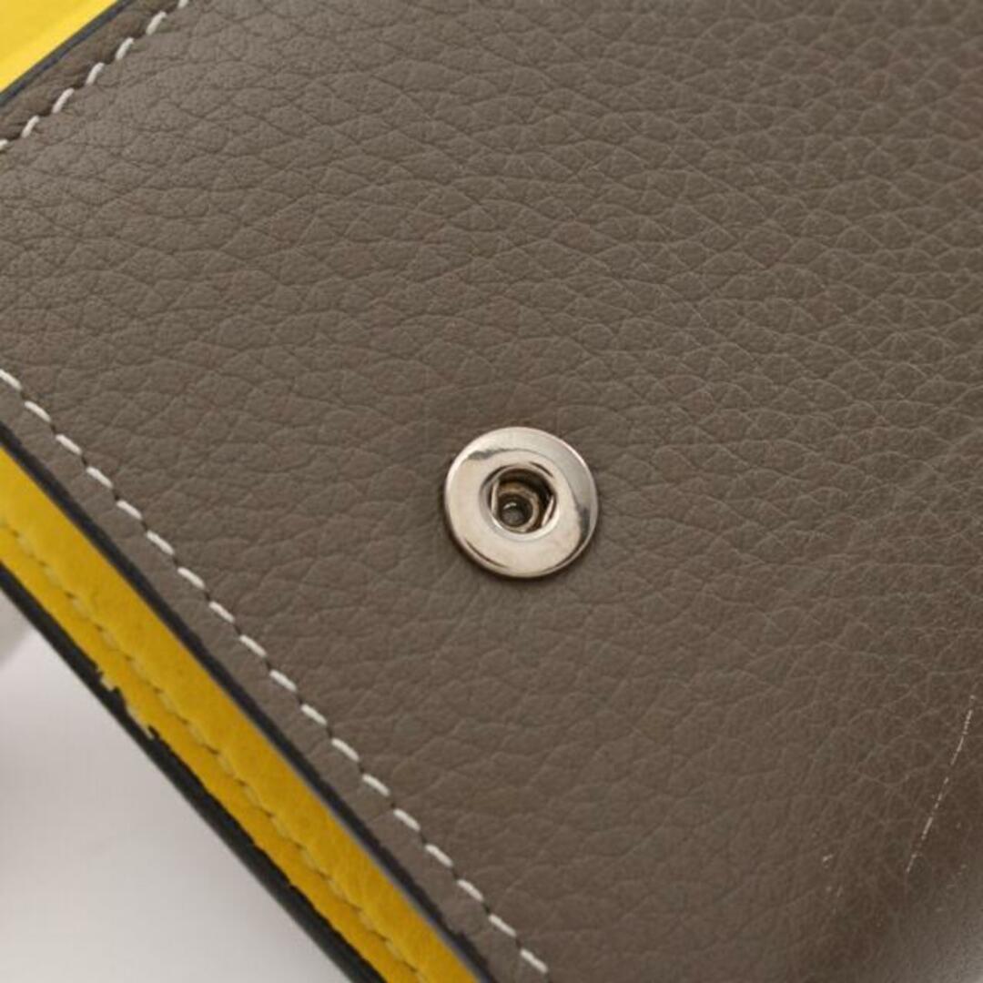 celine(セリーヌ)のスモール フォールデッド マルチファンクション 三つ折り財布 レザー グレー レディースのファッション小物(財布)の商品写真