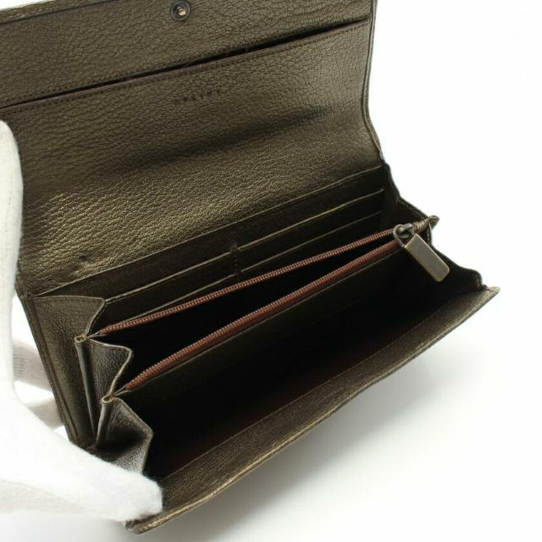 celine(セリーヌ)のトリオンフ 二つ折り長財布 レザー カーキグリーン レディースのファッション小物(財布)の商品写真