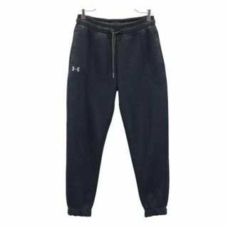 アンダーアーマー(UNDER ARMOUR)のアンダーアーマー スポーツ ジャージパンツ MD 黒 UNDER ARMOUR ロングパンツ 裏起毛 ロゴ レディース 【中古】  【230816】(その他)