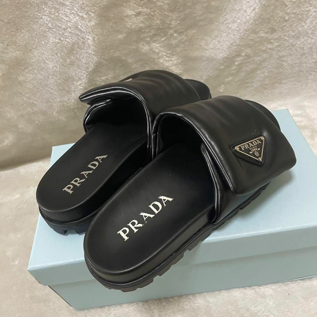 PRADA - PRADA プラダ ソフト パデッドナッパレザー スライドサンダルの通販 by ktmami's shop｜プラダならラクマ