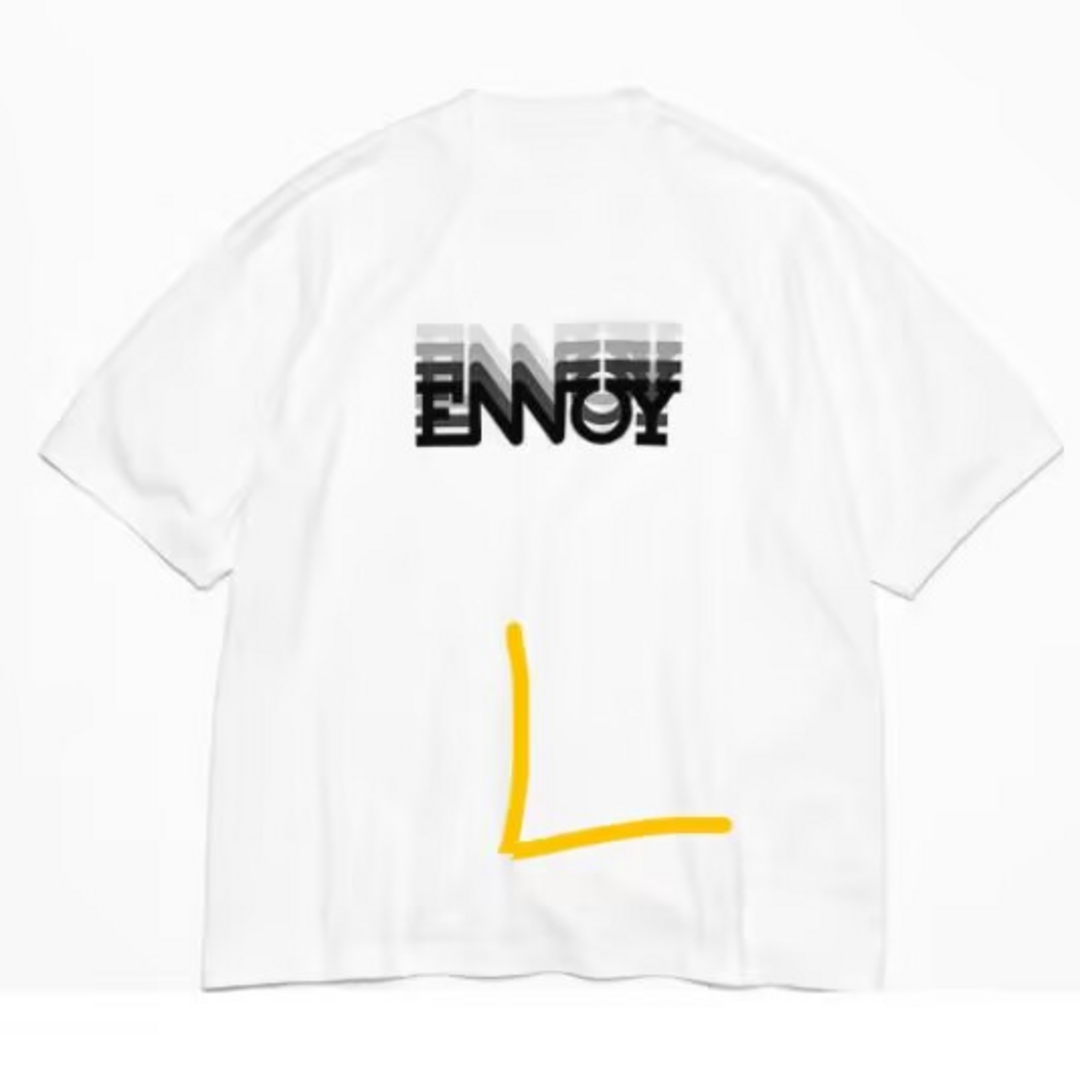 在庫限り特価品 ENNOY／Electric Logo Gradation ss Tee L Tシャツ