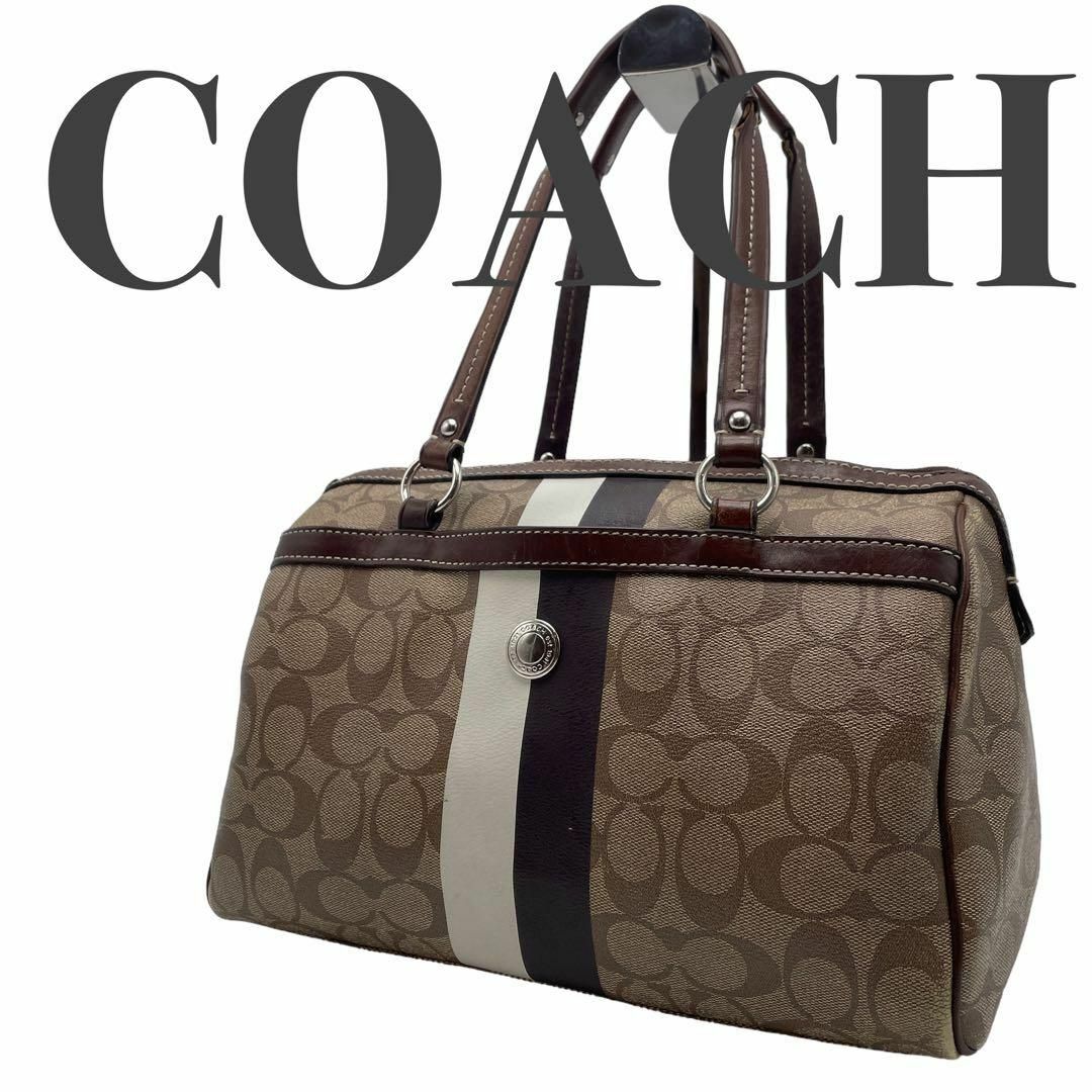 COACH コーチ ミニボストン シグネチャーハンドバッグ 14478