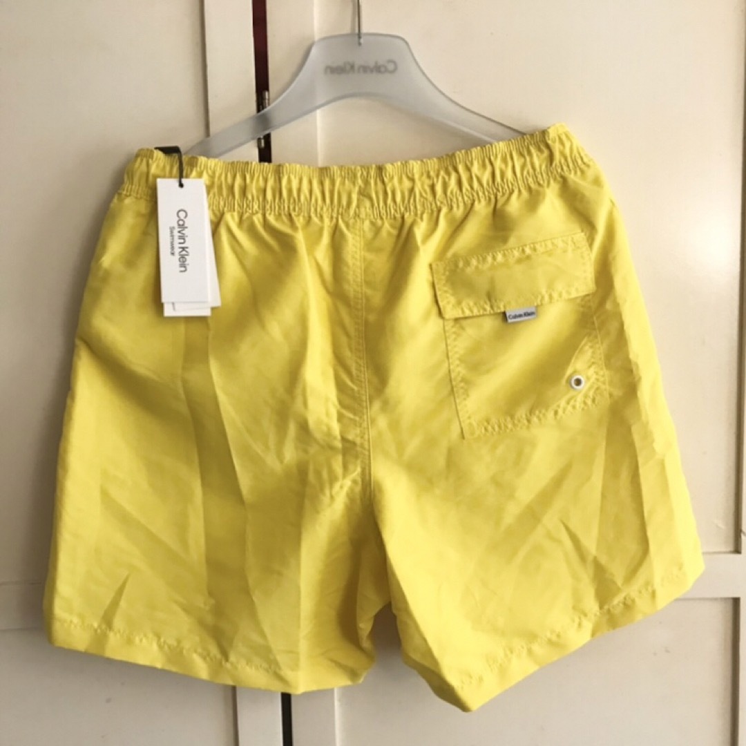 新品】カルバンクライン USA メンズ 水着 M イエロー 下着