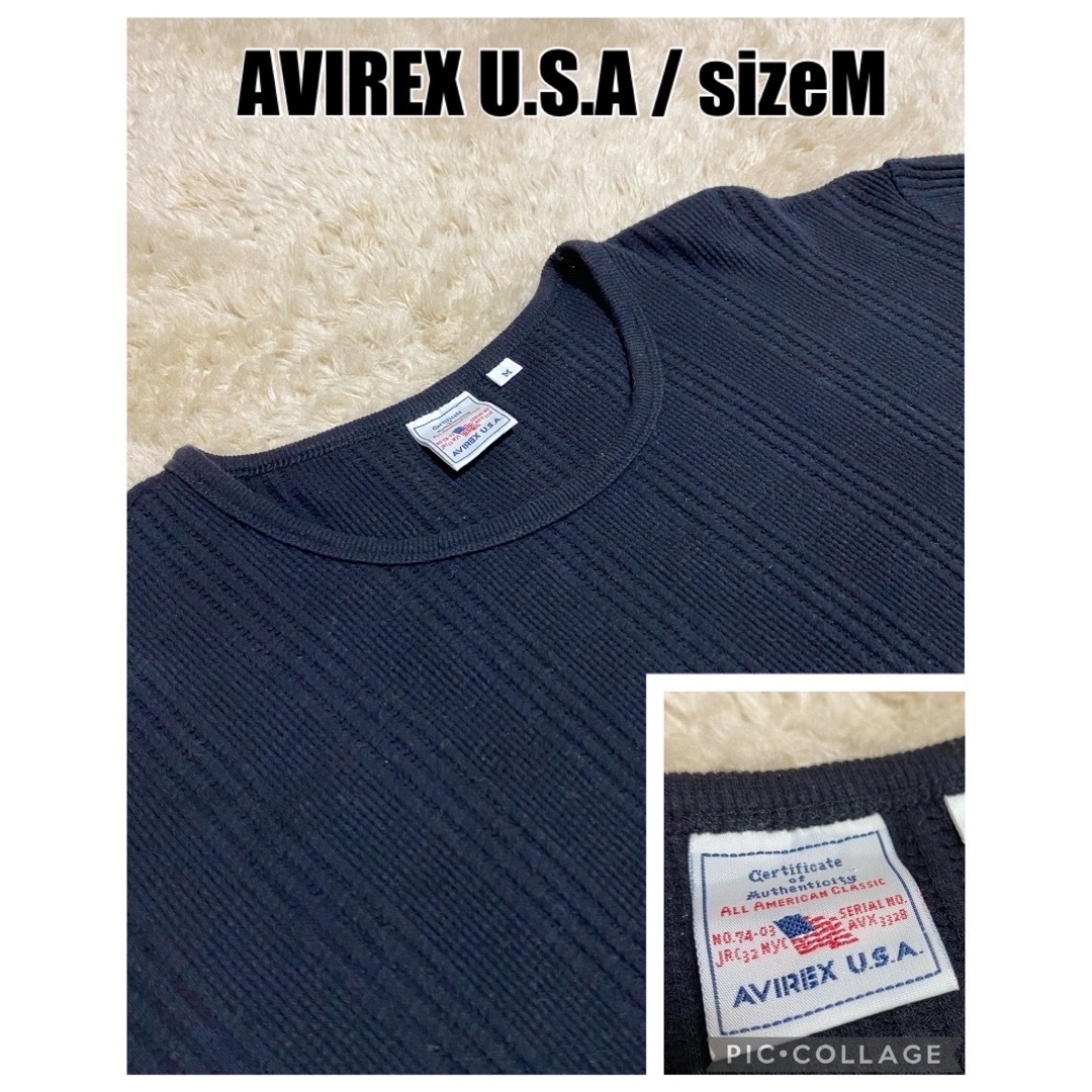 AVIREX(アヴィレックス)のAVIREX U.S.A メンズTシャツ Mサイズ【24時間以内匿名配送】 メンズのトップス(Tシャツ/カットソー(半袖/袖なし))の商品写真