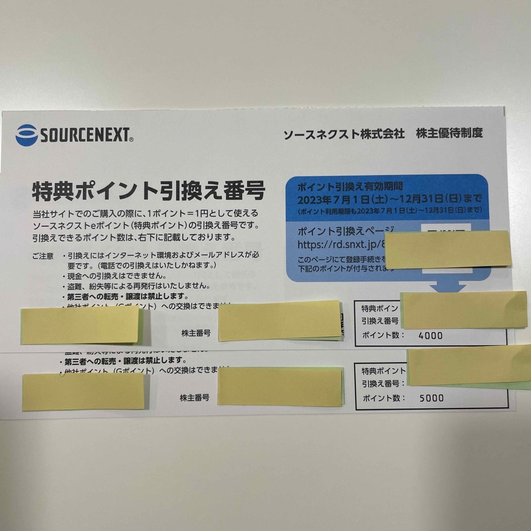 ソースネクスト　株主優待券　9000円分 有効期限2023年12月31日 | フリマアプリ ラクマ