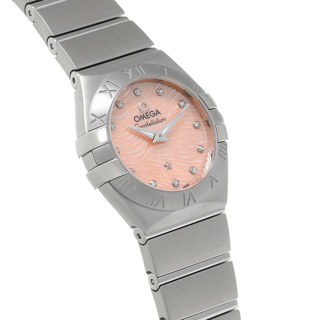 未使用 オメガ OMEGA 123.10.24.60.57.002 ピンクシェル /ダイヤモンド レディース 腕時計