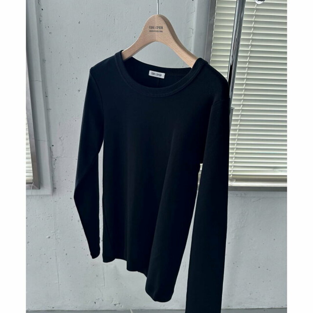 URBAN RESEARCH DOORS(アーバンリサーチドアーズ)の【BLACK】FORK&SPOON フライスロングスリーブTシャツ レディースのトップス(カットソー(長袖/七分))の商品写真