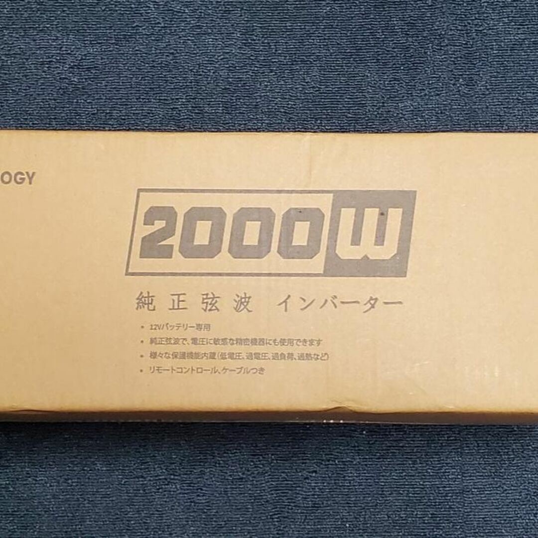 新品 レノジー RENOGY インバーター 純正弦波 2000W 50/60Hz自動車/バイク