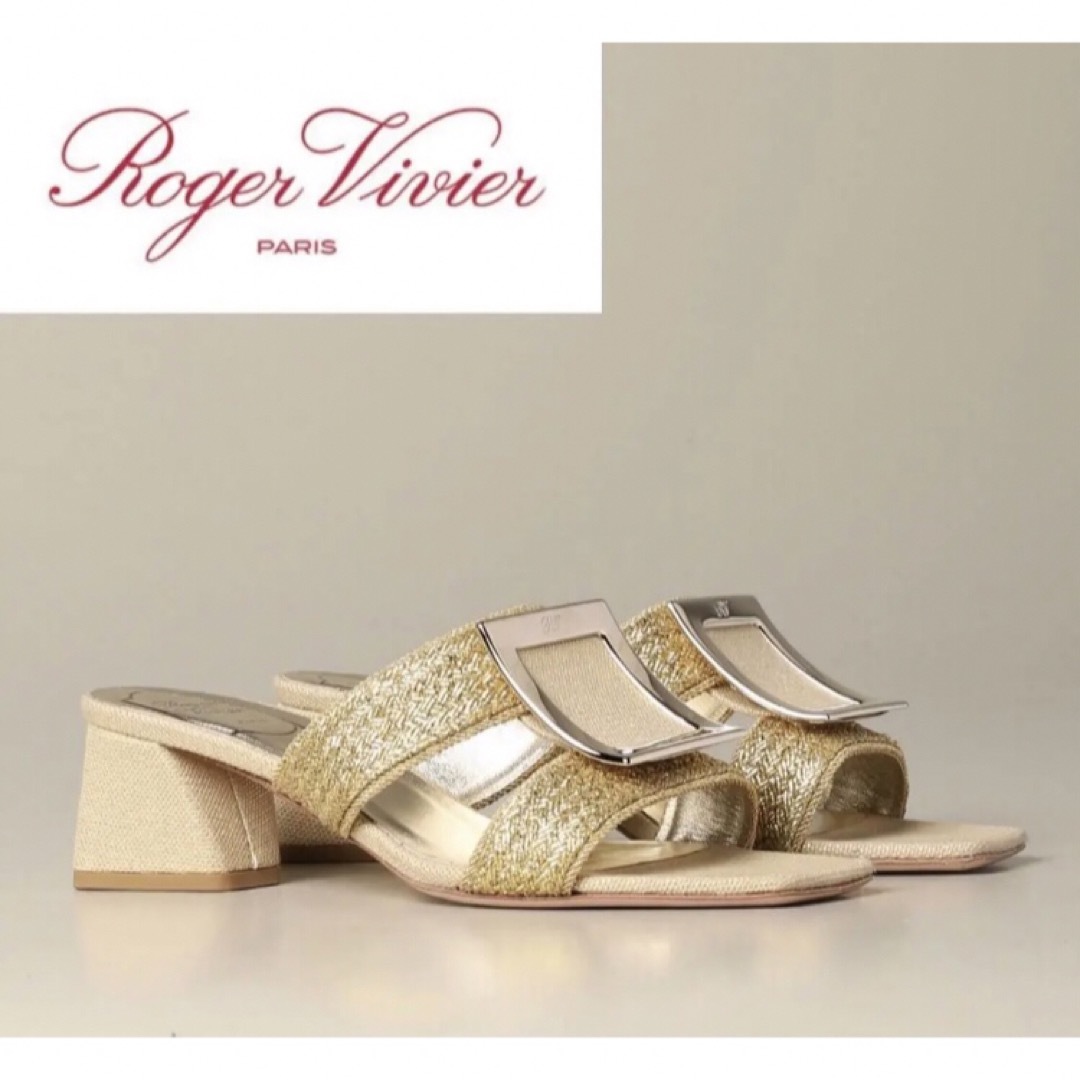 ROGER VIVIER(ロジェヴィヴィエ)の新品 ロジェヴィヴィエ サンダル ミュール ヒール 35.5 22.5 靴 レディースの靴/シューズ(ミュール)の商品写真