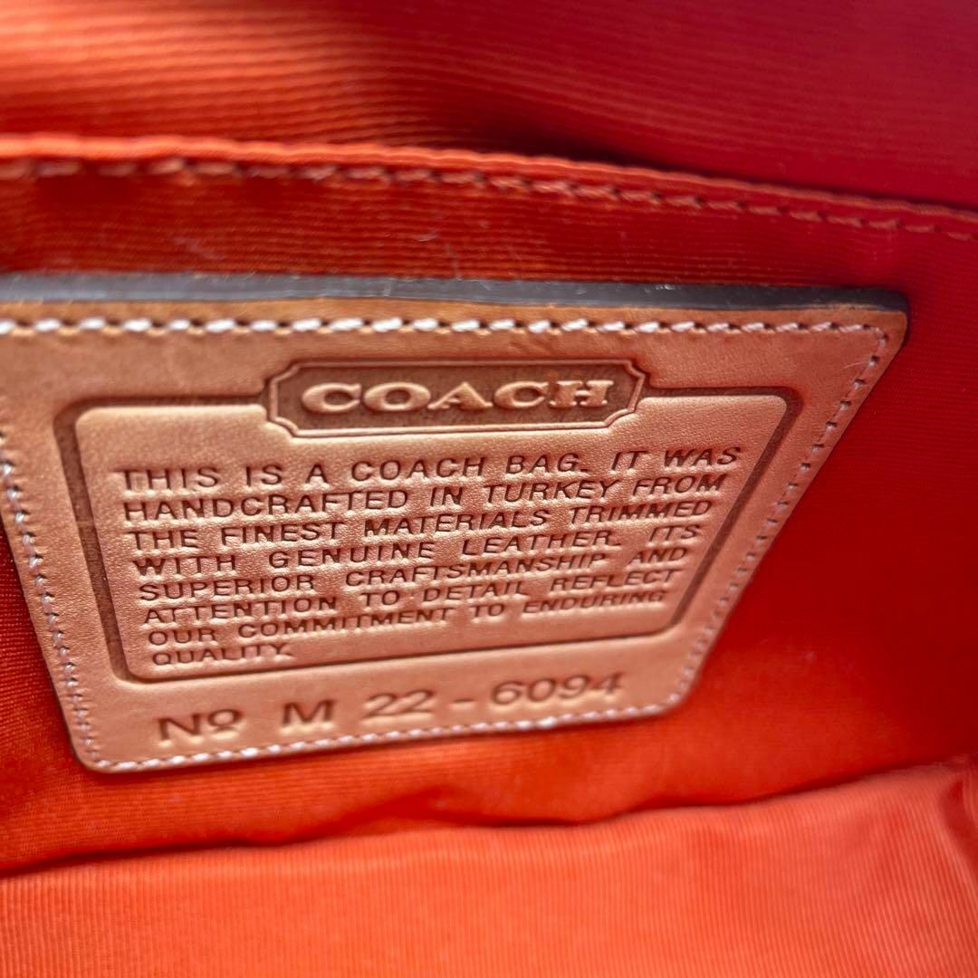 COACH コーチ  キャンバス ハンドバッグ ベージュシグネチャー 6092 6