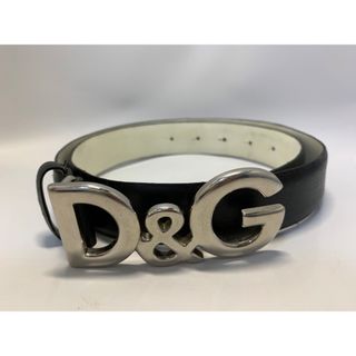 ドルチェアンドガッバーナ(DOLCE&GABBANA)のD & G ディーアンドジー ビッグロゴベルト  本革ブラック(ベルト)