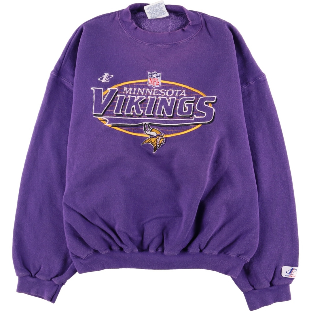 90年代 LOGO ATHLETIC NFL MINNESOTA VIKINGS ミネソタバイキングス スウェットシャツ トレーナー USA製 メンズXL ヴィンテージ /eaa363662