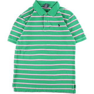 ラルフローレン(Ralph Lauren)の古着 ラルフローレン Ralph Lauren POLO by Ralph Lauren 半袖 ボーダー ポロシャツ レディースXL /eaa363601(ポロシャツ)