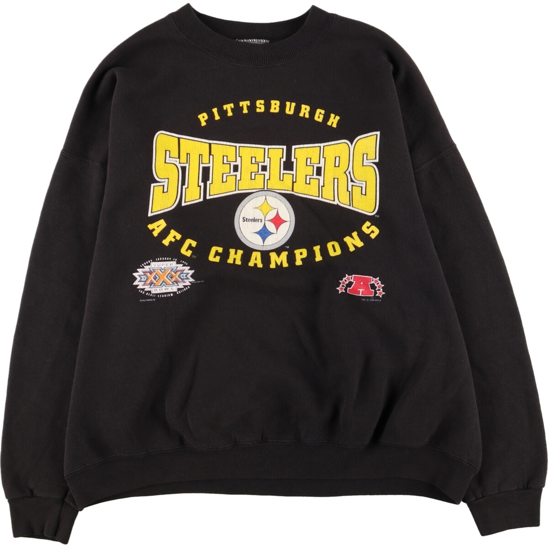 古着 90年代 リー Lee NFL PITTSBURGH STEELERS ピッツバーグスティーラーズ SUPER BOWL XXX スーパーボウル  スウェットシャツ トレーナー USA製 メンズXXL ヴィンテージ /eaa363670 | フリマアプリ ラクマ