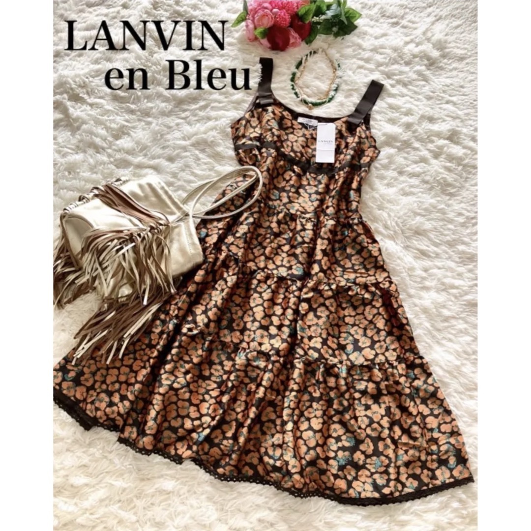 LANVIN en Bleu(ランバンオンブルー)の【新品未使用・タグ付き】ワンピース　ドレス レディースのワンピース(ひざ丈ワンピース)の商品写真