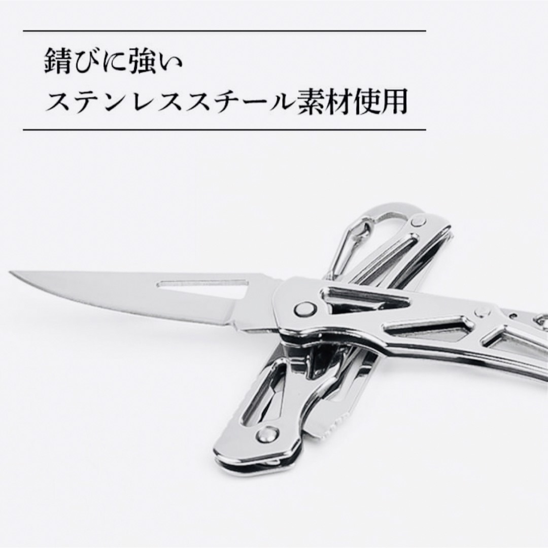 カラビナ 折りたたみ ナイフ 赤色 釣り キャンプ サバイバル 登山 レッド スポーツ/アウトドアのアウトドア(登山用品)の商品写真