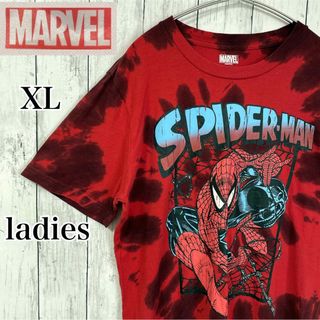 マーベル(MARVEL)のマーベル スパイダーマン アメコミ タイダイ柄 Tシャツ ユニセックス 古着(Tシャツ(半袖/袖なし))