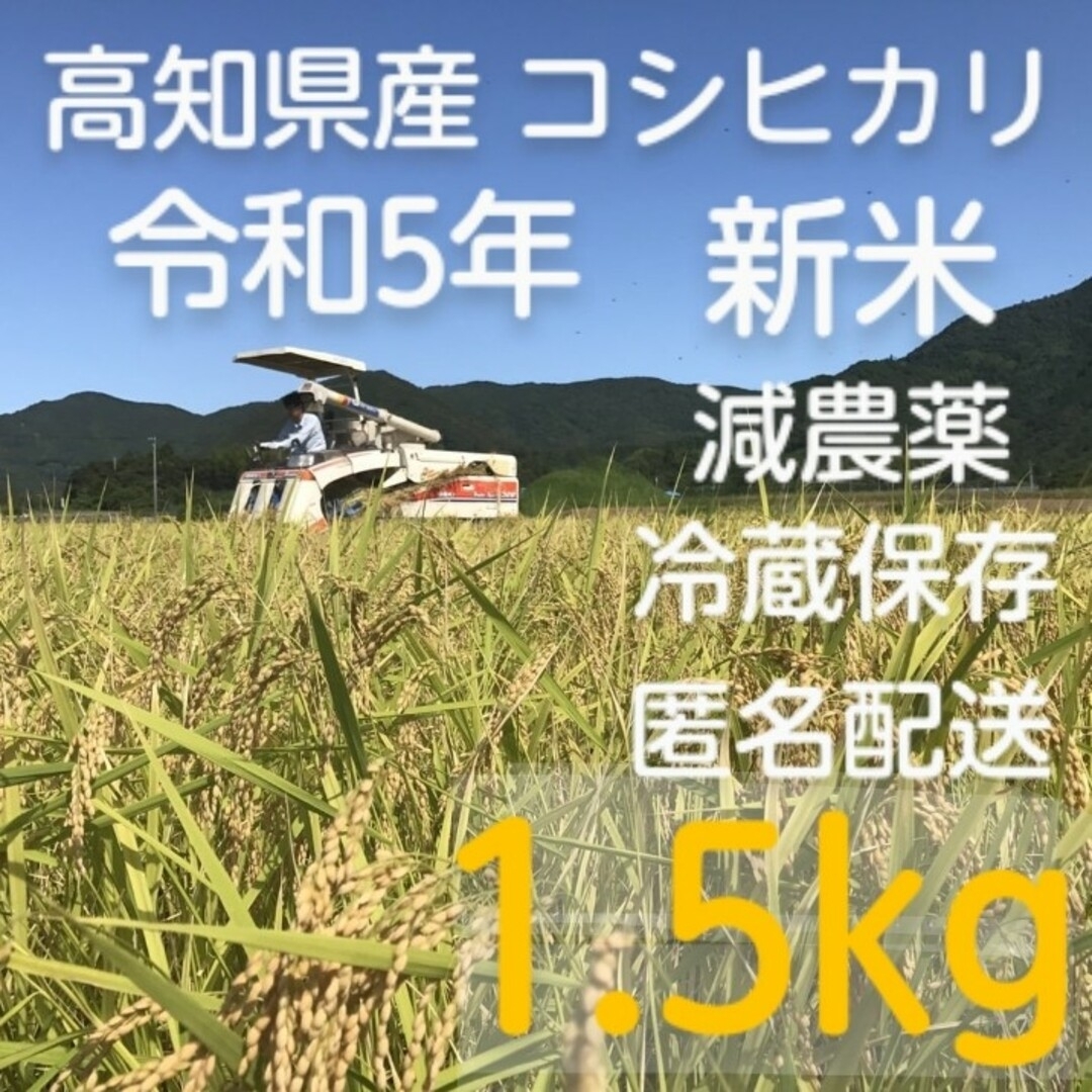 〈1.5kg〉令和5年新米　高知県産コシヒカリ