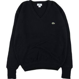 ラコステ(LACOSTE)の古着 90年代 ラコステ LACOSTE Vネック アクリルニットセーター USA製 メンズXL ヴィンテージ /eaa344332(ニット/セーター)