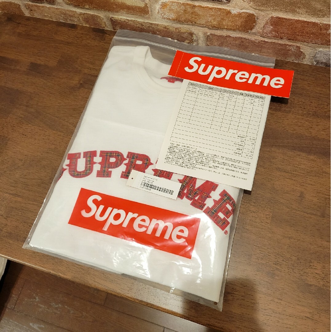 Supreme - Supreme☆Plaid Applique S/S TopチェックTシャツLの通販 by