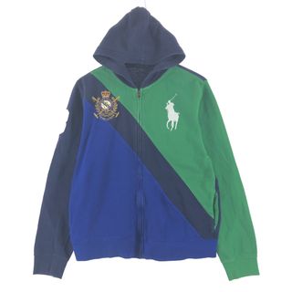 ラルフローレン(Ralph Lauren)の古着 ラルフローレン Ralph Lauren POLO by Ralph Lauren ビッグポニー スウェットフルジップパーカー メンズS /eaa362060(スウェット)