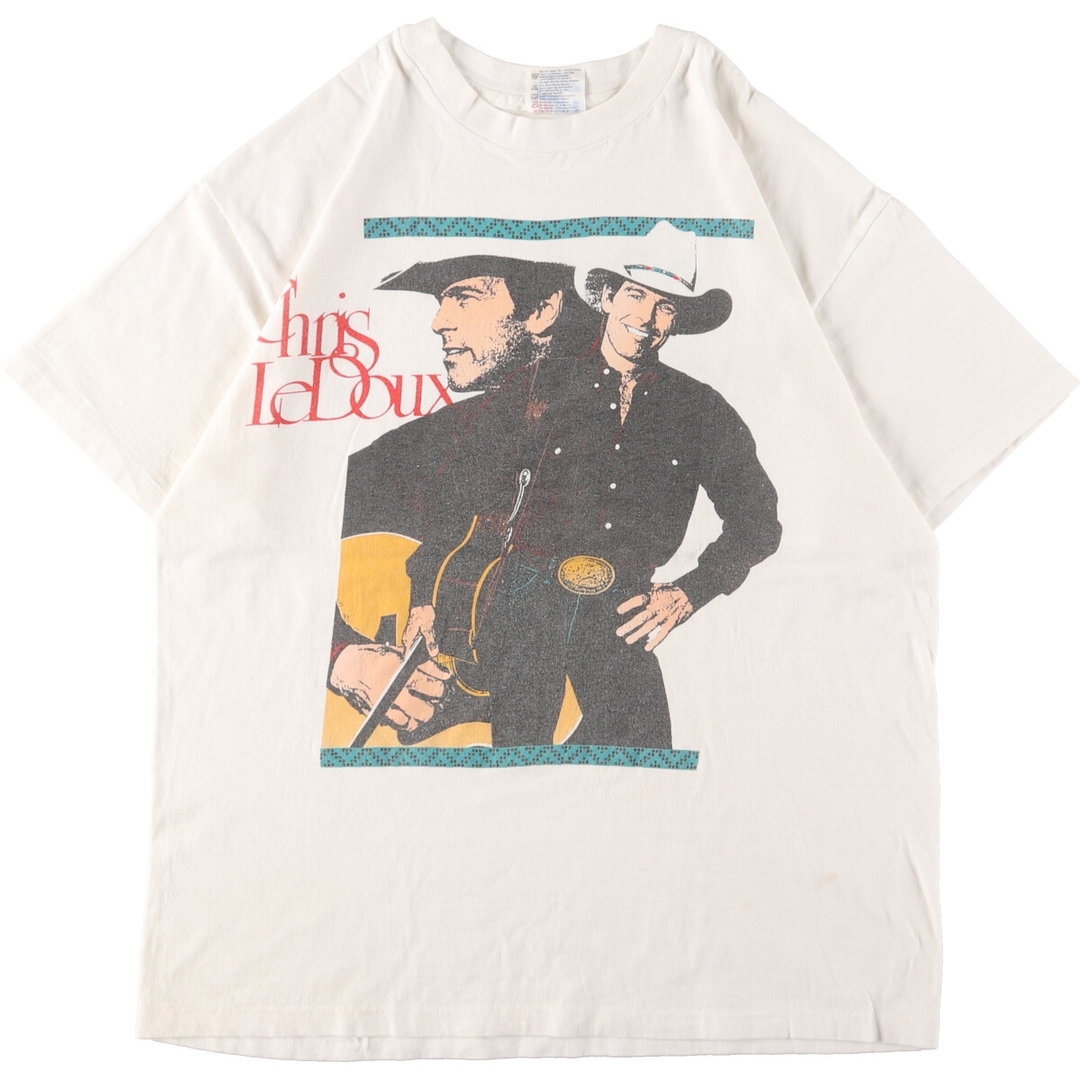 90年代 ヘインズ Hanes CHRIS LEDOUX クリスルドゥ 両面プリント バンドTシャツ バンT USA製 メンズL ヴィンテージ /eaa357381