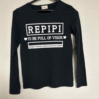 レピピアルマリオ(repipi armario)のREPIPI 長袖Tシャツ　XS ブラック(Tシャツ/カットソー)