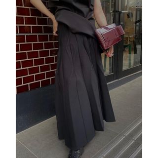 アメリヴィンテージ(Ameri VINTAGE)のAMERI Vintage WAVE PLEATS KNIT SKIRT(ロングスカート)