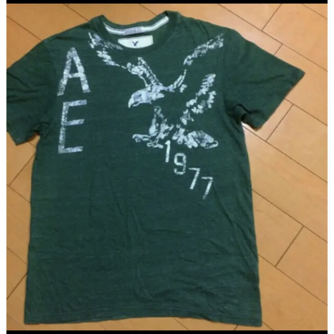 American Eagle(アメリカンイーグル)のアメリカンイーグルダークグリーンコットンT メンズのトップス(Tシャツ/カットソー(半袖/袖なし))の商品写真