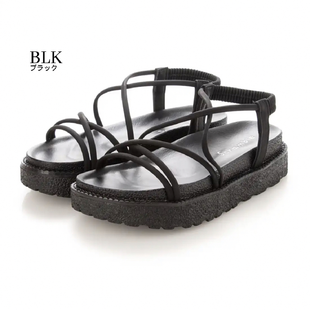 プラットフォームサンダル　黒　ブラック　 レディースの靴/シューズ(サンダル)の商品写真