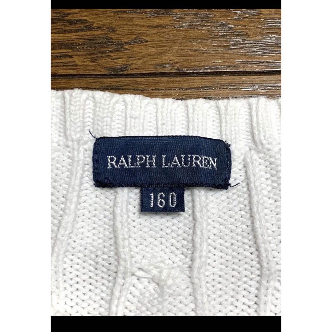 POLO RALPH LAUREN(ポロラルフローレン)の【希少 ピンクポニー】 ラルフローレン 半袖 ケーブル ニット NO1454 レディースのトップス(ニット/セーター)の商品写真