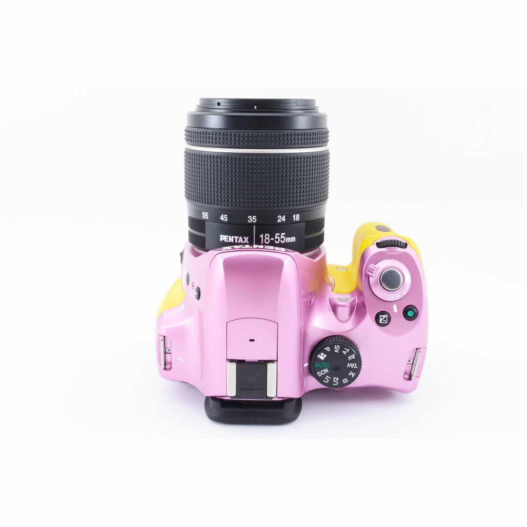 【美品】ペンタックス PENTAX K-50+レンズキット イエロー&ピンク