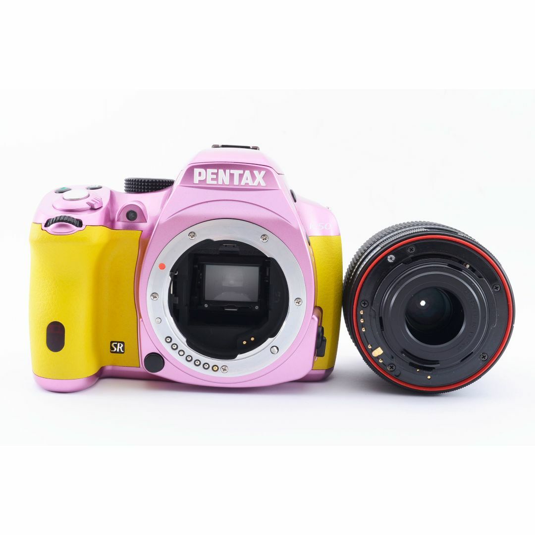 【美品】ペンタックス PENTAX K-50+レンズキット イエロー&ピンク