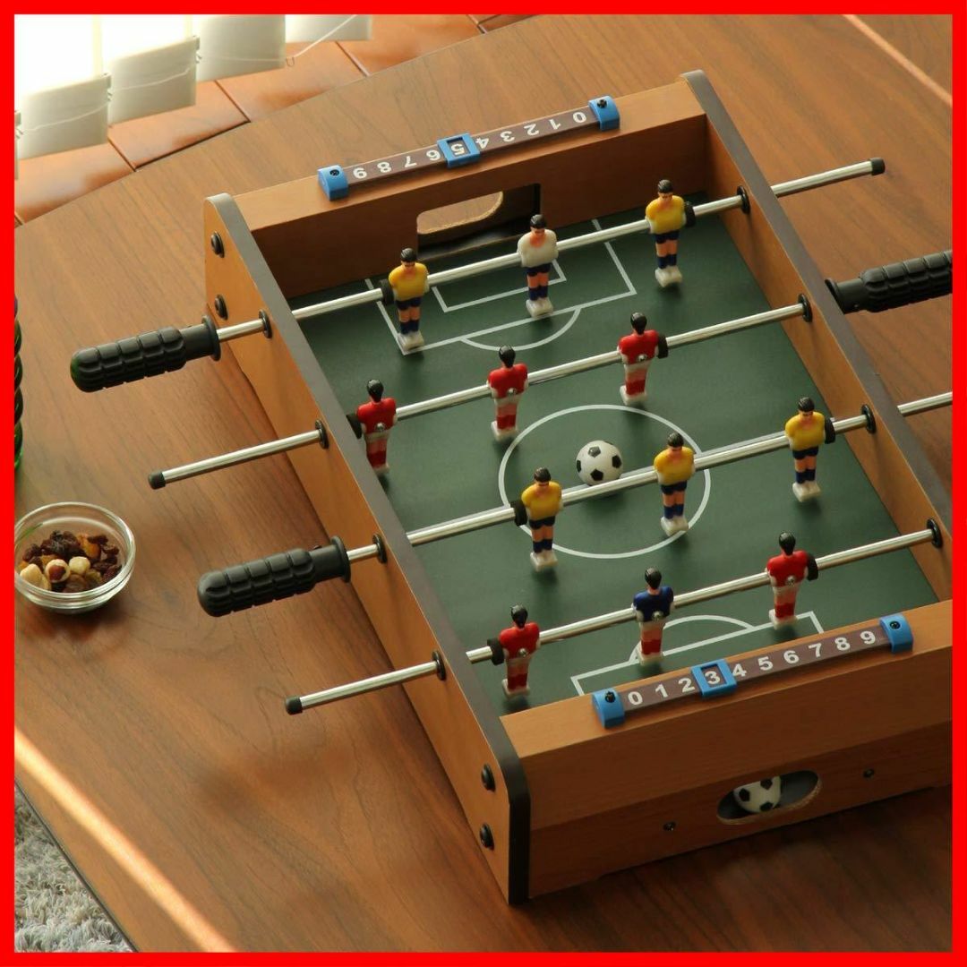 【色:01：テーブルサッカー】ボードゲーム テーブルサッカーゲーム 木製 コンパ