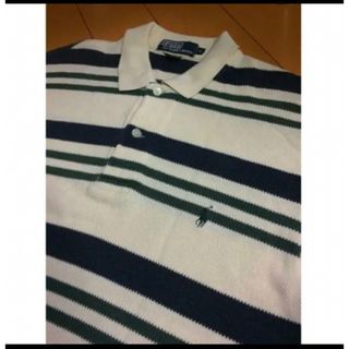 ポロラルフローレン(POLO RALPH LAUREN)のラルフローレンアイボリーロングコットンカノコポロ(ポロシャツ)